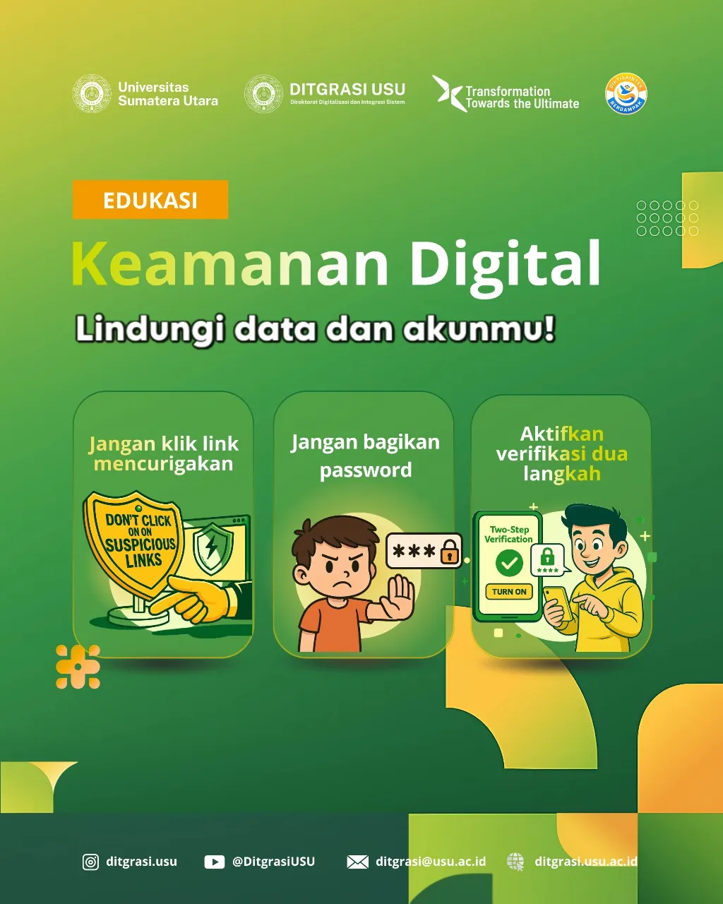USU Waspadai Phishing dan Ingatkan Pentingnya Verifikasi Dua Langkah